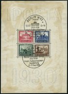 Dt. Reich Bl. 1 O, 1930, Block IPOSTA, Sonderstempel, Ränder Leimfleckig Sonst Pracht, Mi. 2000.- - Usados