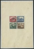 Dt. Reich Bl. 1 BrfStk, 1930, Block IPOSTA Auf Briefstück, Sonderstempel, Perforation Angetrennt, Einriß Im Rand, Einzel - Usados