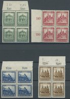 Dt. Reich 459-62 VB **, 1931, Nothilfe In Randviererblocks, Pracht, Mi. 960.- - Usados