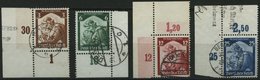 Dt. Reich 565-68 O, 1935, Saarabstimmung, Je Aus Der Bogenecke, Prachtsatz - Other & Unclassified