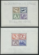 Dt. Reich Bl. 5/6 *, 1936, Blockpaar Olympische Spiele, Falzreste Im Rand, Pracht, Mi. 100.- - Other & Unclassified