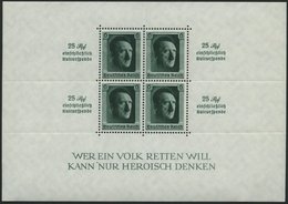 Dt. Reich Bl. 9 **, 1937, Block Kulturspende, Feinst, Mi. 320.- - Autres & Non Classés