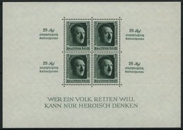 Dt. Reich Bl. 11 *, 1937, Block Reichsparteitag, Marken Postfrisch, Pracht, Mi. 90.- - Autres & Non Classés