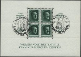 Dt. Reich Bl. 11 O, 1937, Block Reichsparteitag, Sonderstempel, Pracht, Mi. 60.- - Otros & Sin Clasificación