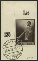 Dt. Reich 694 BrfStk, 1939, 6 Pf. Tag Der Arbeit, Obere Linke Bogenecke, Prachtbriefstück - Otros & Sin Clasificación