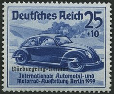Dt. Reich 697 **, 1939, 25 Pf. Nürburgring-Rennen, Normale Zähnung Pracht, Mi. 95.- - Other & Unclassified