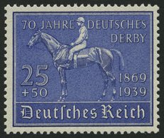 Dt. Reich 698 **, 1939, 25 Pf. Deutsches Derby, Pracht, Mi. 80.- - Other & Unclassified