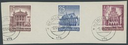 Dt. Reich 757-59 BrfStk, 1940, 15 - 40 Pf. Bauwerke Auf Briefstück Mit Ersttagsstempeln, Pracht - Autres & Non Classés