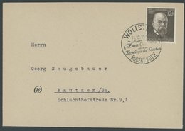 Dt. Reich 864 BRIEF, 1943, 12 Pf. Prof. Robert Koch Mit Sonderstempel WOLLSTEIN 11.12.43, Pracht - Autres & Non Classés