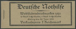 ZUSAMMENDRUCKE MH 29.2 **, 1930, Markenheftchen Nothilfe, Nicht Durchgezähnt, Pracht, Mi. 450.- - Zusammendrucke