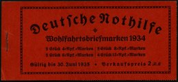 ZUSAMMENDRUCKE MH 40.3 **, 1934, Markenheftchen Stände, H-Blatt 102 Abgetrennt, Feinst, Mi. 400.- - Se-Tenant