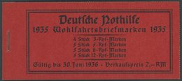 ZUSAMMENDRUCKE MH 41.2.4 **, 1935, Markenheftchen Trachten, Unbedruckt + Passerkreuz/-strich Unten, Pracht, Mi. 250.- - Zusammendrucke