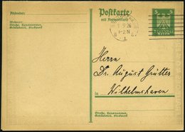 GANZSACHEN P 167I BRIEF, 1926, 5/5 Pf. Grün, Ungezähnt, Mit Zudruck Frauboes Klassen-Lotterie, Stempel BRAUNSCHWEIG, Pra - Altri & Non Classificati