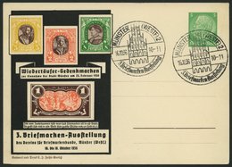 GANZSACHEN PP 126C14 BRIEF, Privatpost: 5 Pf. 3. Briefmarken-Ausstellung, Links Wiedertäufer-Gedenkmarken, Ungebraucht,  - Andere & Zonder Classificatie