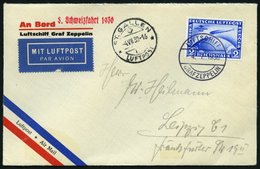 ZEPPELINPOST 71B BRIEF, 1930, Schweizfahrt, Bordpost, Abwurf St. Gallen, Frankiert Mit 2 RM Südamerikafahrt, Prachtbrief - Zeppelins