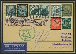 ZEPPELINPOST 286Ca BRIEF, 1934, Weihnachtsfahrt, Bordpost Der Rückfahrt, Prachtkarte - Zeppelins