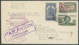 ZEPPELINPOST 409T BRIEF, 1936, 1. Nordamerikafahrt, Mitläufer-Post Aus Mexico, Prachtbrief, R! - Zeppelins
