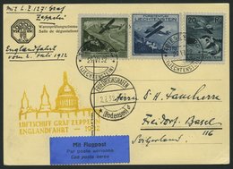 ZULEITUNGSPOST 168 BRIEF, Liechtenstein: 1932, Englandfahrt, Prachtkarte - Zeppelines