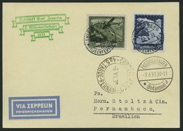 ZULEITUNGSPOST 214 BRIEF, Liechtenstein: 1933, 2. Südamerikafahrt, Prachtkarte - Zeppeline
