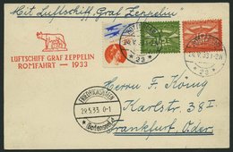 ZULEITUNGSPOST 207Aaa BRIEF, Niederlande: 1933, Italienfahrt, Auflieferung Friedrichshafen, Ohne Ankunftsstempel, Pracht - Zeppelines