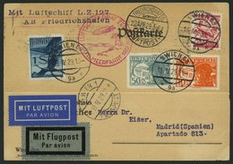 ZULEITUNGSPOST 24 BRIEF, Österreich: 1929, Mittelmeerfahrt, Karte Feinst - Zeppeline