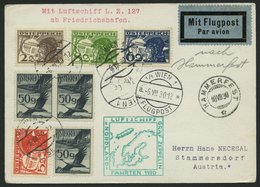 ZULEITUNGSPOST 74 BRIEF, Österreich: 1930, Nordlandfahrt, Prachtkarte - Zeppelins