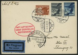 ZULEITUNGSPOST 91 BRIEF, Österreich: 1930, Fahrt Nach Leipzig, Prachtkarte - Zeppeline