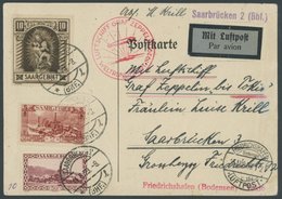 ZULEITUNGSPOST 30Aa BRIEF, Saargebiet: 1929, Weltrundfahrt, Poststempel Friedrichshafen, Friedrichshafen-Tokio, Frankier - Zeppeline