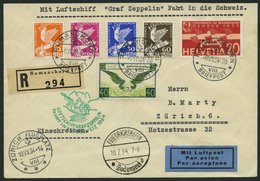 ZULEITUNGSPOST 259 BRIEF, Schweiz: 1934, Schweizfahrt, Einschreibbrief, Pracht - Zeppelines