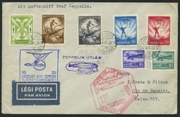 ZULEITUNGSPOST 219B BRIEF, Ungarn: 1933, 3. Südamerikafahrt, Anschlußflug Ab Berlin, Prachtbrief - Zeppeline