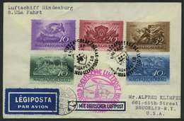 ZULEITUNGSPOST 437 BRIEF, Ungarn: 1936, 8. Nordamerikafahrt, Prachtbrief - Zeppelines