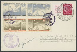 RAKETENPOST 6C1a BRIEF, 28.1.1934, Raketenflug Aus Thale, Frankiert Vorderseitig Mit 2 Waagerechten Zusammendruck-Paaren - Posta Aerea & Zeppelin
