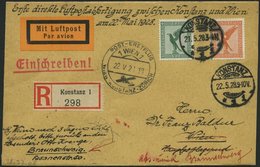 ERST-UND ERÖFFNUNGSFLÜGE 28.32.08 BRIEF, 22.5.1928, Konstanz-Wien, Prachtbrief - Zeppelin