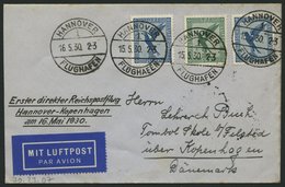 ERST-UND ERÖFFNUNGSFLÜGE 30.23.07 BRIEF, 16.5.1930, Hannover-Kopenhagen, Prachtbrief - Zeppelin