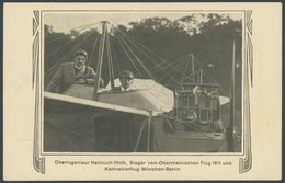 ALTE ANSICHTSKARTEN 1912, Deutscher Zuverlässigkeitsflug Am Oberrhein, Offizielle Postkarte No. 2 Mit Dem Sieger Hellmut - Andere & Zonder Classificatie