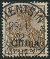 DP CHINA 15b O, 1901, 3 Pf. Dunkelorangebraun Reichspost, Pracht, Mi. 60.- - China (oficinas)