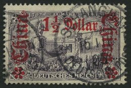 DP CHINA 36B O, 1905, 11/2 D. Auf 3 M., Ohne Wz., Gezähnt B, Pracht, Mi. 60.- - Chine (bureaux)