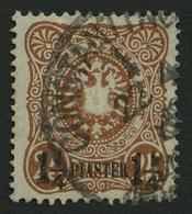 DP TÜRKEI 4b O, 1887, 11/4 PIA. Auf 25 Pf. Orangebraun, Pracht, Fotobefund Jäschke-L., Mi. (340.-) - Turquia (oficinas)