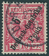 DEUTSCH-OSTAFRIKA 8b O, 1896, 5 Pf. Auf 10 Pf. Rotkarmin, üblich Gezähnt Pracht, Gepr. Jäschke-L., Mi. 120.- - German East Africa