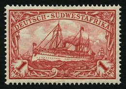 DSWA 29B *, 1919, 1 M. Rotkarmin, Mit Wz., Gezähnt B, Falzrest, Pracht, Mi. 50.- - Duits-Zuidwest-Afrika