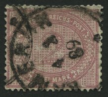 KAMERUN V 37c O, 1887, 2 M. Mittelrosalila, Stempel KAMERUN 4.1.89, Oben Einige Verkürzte Zähne Sonst Farbfrisches Prach - Camerun