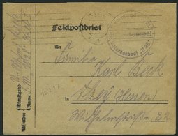 MSP VON 1914 - 1918 (II. Unterseeboots-Halbflottille), 10.2.1917, Violetter Briefstempel, Feldpostbrief Von Bord Des U-B - Schiffahrt