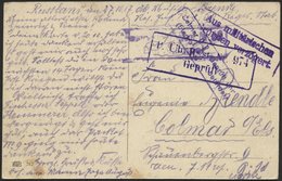 DT. FP IM BALTIKUM 1914/18 1. Reserve-Division, 27.10.17 (ohne Feldpoststempel), Auf Ansichtskarte (Riga-Schwarzhäuterha - Letonia