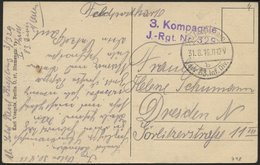 DT. FP IM BALTIKUM 1914/18 K.D. FELDPOSTEXP. DER 83. INF. DIV. B, 31.8.16, Auf Ansichtskarte (Libau-Neuer Markt) Nach Dr - Lettland