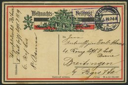 DT. FP IM BALTIKUM 1914/18 K.D. FELDPOSTEXP. DER 6. RES. DIV., 27.1.16, Auf Weihnachts-Feldpostkarte Nach Breitungen, Mi - Lettonie