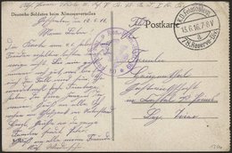 LETTLAND 1306 BRIEF, K.D. FELDPOSTEXP. 78. RESERVE DIV. A, 13.6.16, Auf Ansichtskarte (Deutsche Soldaten Beim Almosen Ve - Lettland