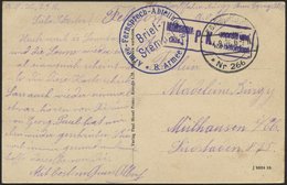 DT. FP IM BALTIKUM 1914/18 K.D. FELDPOSTSTATION NR. 266 **, 4.9.16, Auf Ansichtskarte (Russisches Kleinbauern-Gehöft (Ku - Lettonie