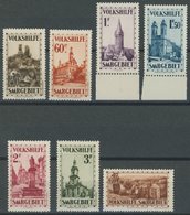 SAARGEBIET 161-67 **, 1932, Burgen Und Kirchen, Prachtsatz, Mi. 750.- - Autres & Non Classés