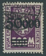 PORTOMARKEN P 28I O, 1923, 50000 Auf 500 M Dunkelpurpur, Aufdruck Rußig, Zeitgerechte Entwertung DANZIG, Pracht, Fotoatt - Other & Unclassified
