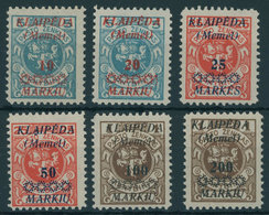 MEMELGEBIET 135-40 **, 1923, Staatsdruckerei Kowno, Postfrisch Prachtsatz, Mi. 220.- - Klaipeda 1923